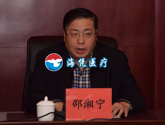 湖南省中医药管理局局长邵湘宁发表讲话。